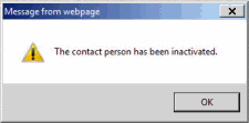 Payroll Office Contacts inactivate popup