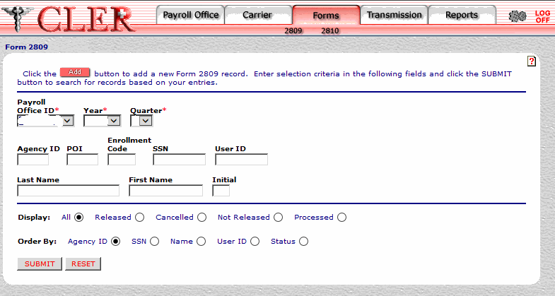 2809 Form page 1