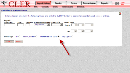 CLER Radio buttons example