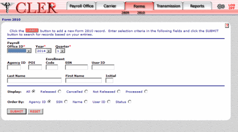 Form 2810 page