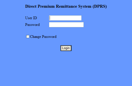 DPRS Login Page