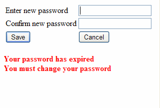 Change Password Page