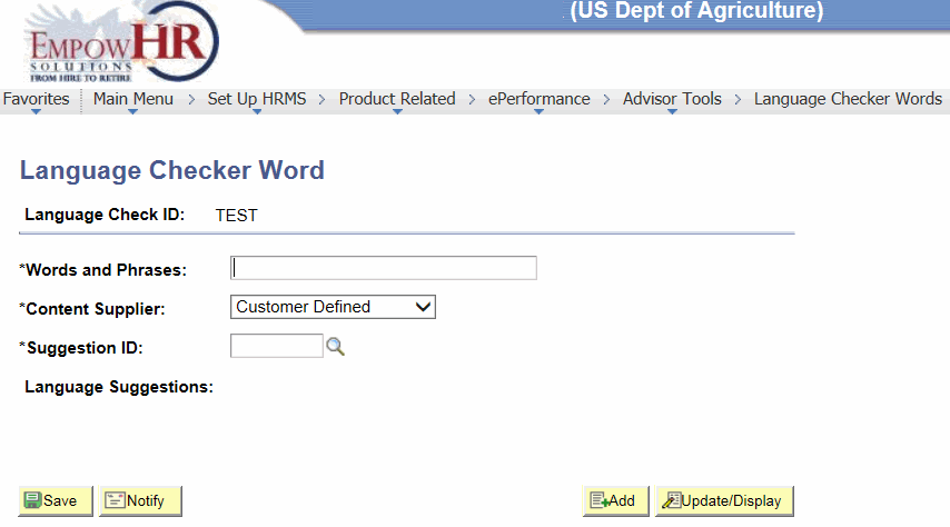 Language Checker Word Page