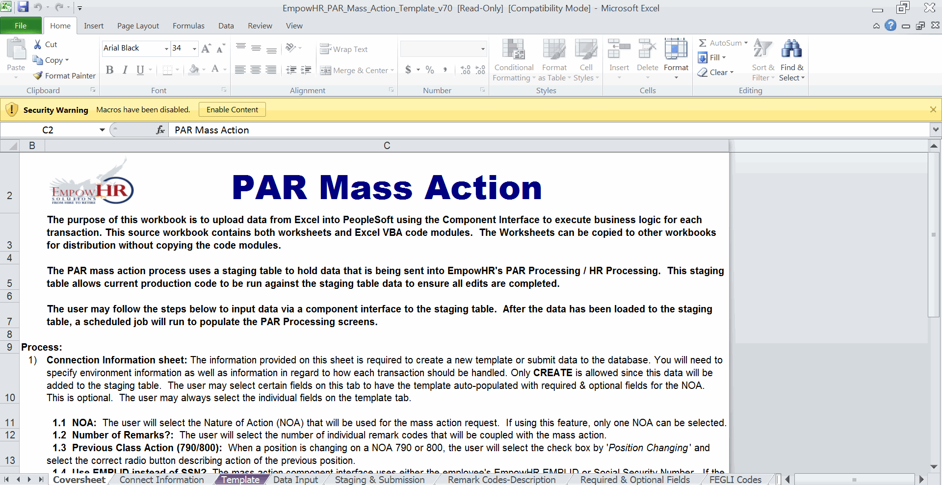 PAR Mass Action Coversheet