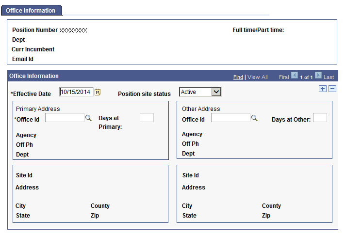 Office Information Tab