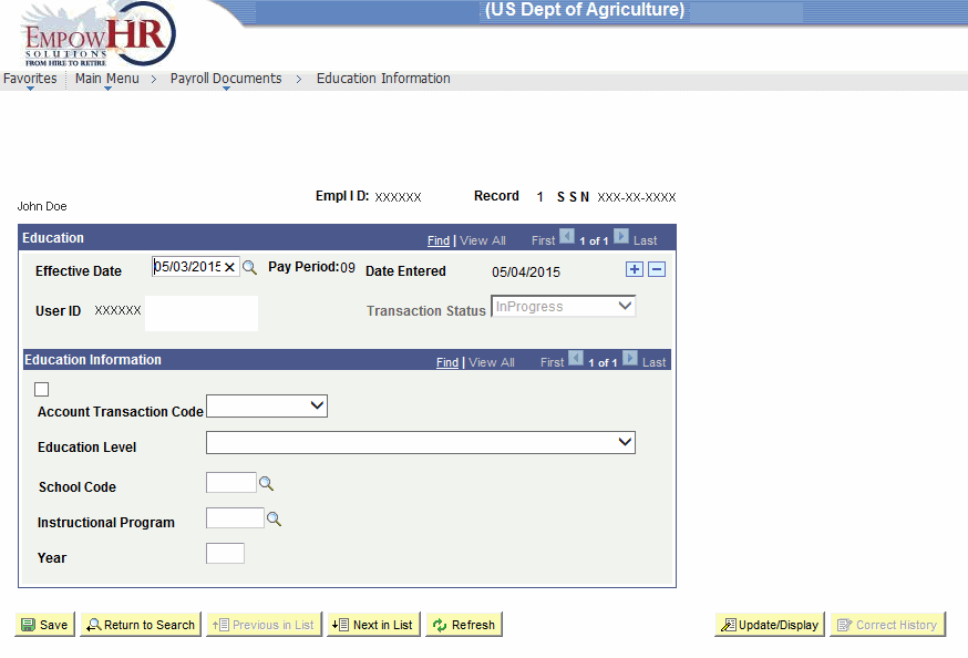 Education Page