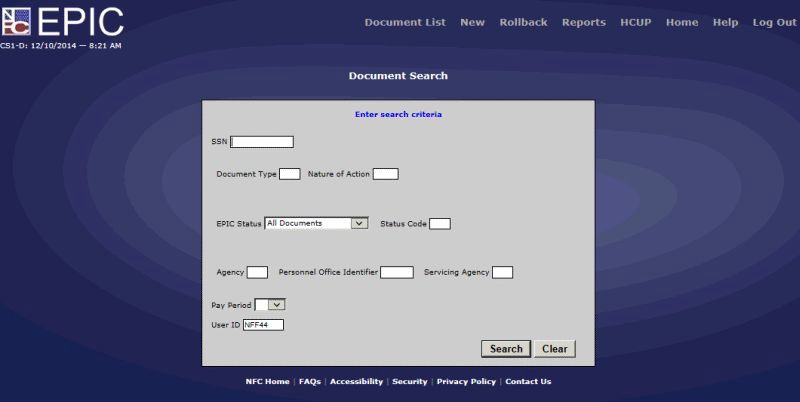 Document Search Page