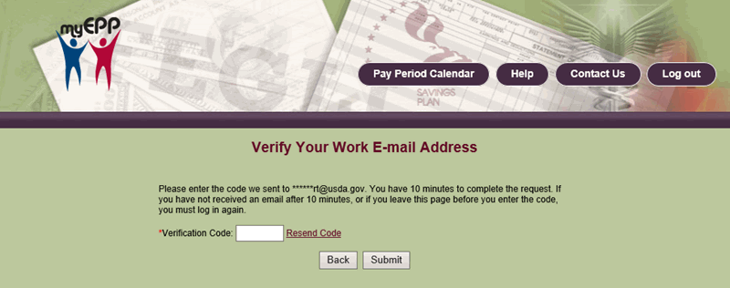 Verify Your Work E-mail Address Screen