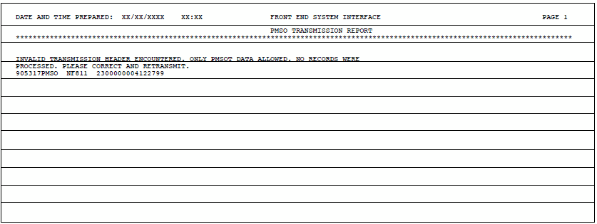 Unsuccessful Transmission (invalid header)