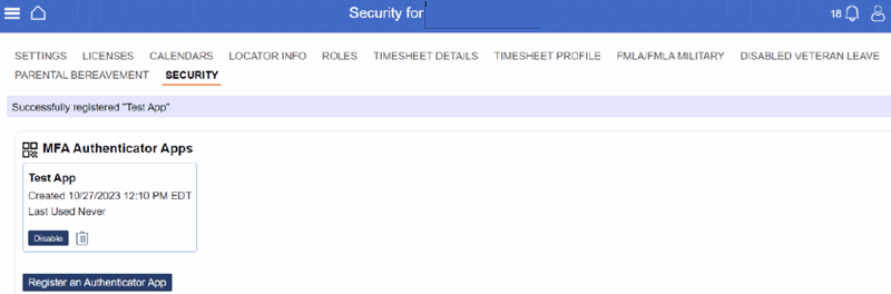 Successfully registered Page 