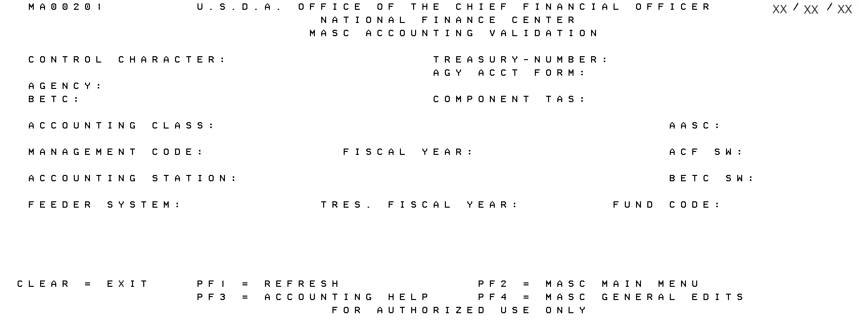 MASC Accounting Validation