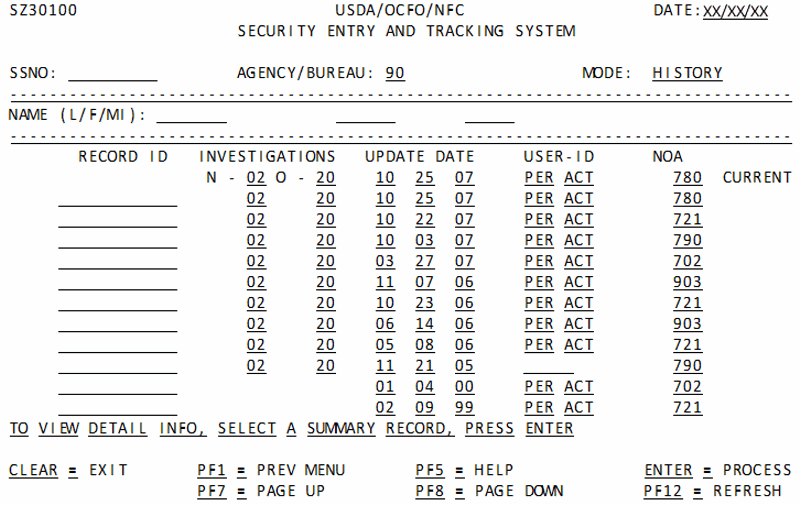 Summary/Detail Screen