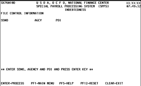 Indbtedness  File Control Information