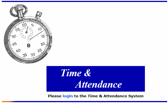 Time & Attendance Login Page