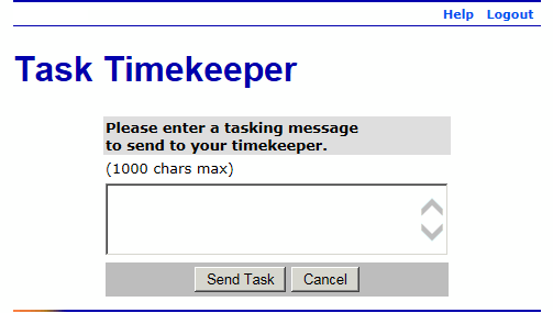 Task Timekeeper Page