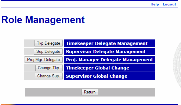 Role Management Page