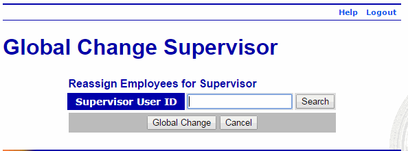 Global Change Supervisor Page