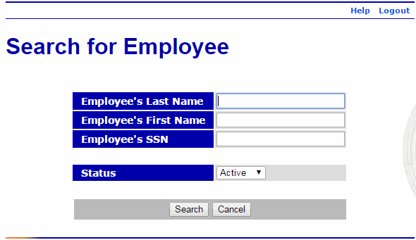 Search for Employee Page
