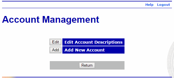 Account Management Page