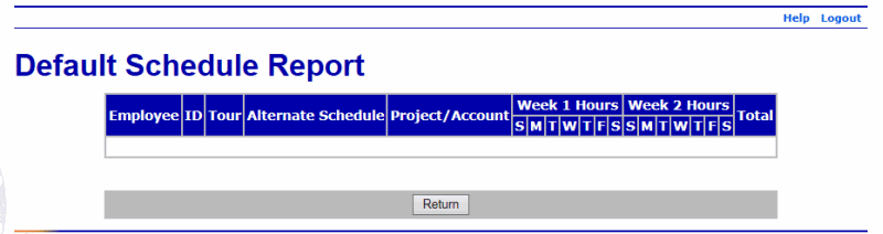 Default Schedule Report