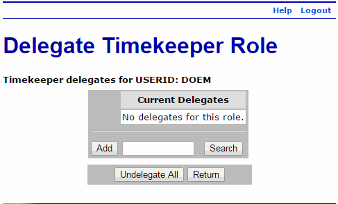 Delegate Timekeeper Role Page