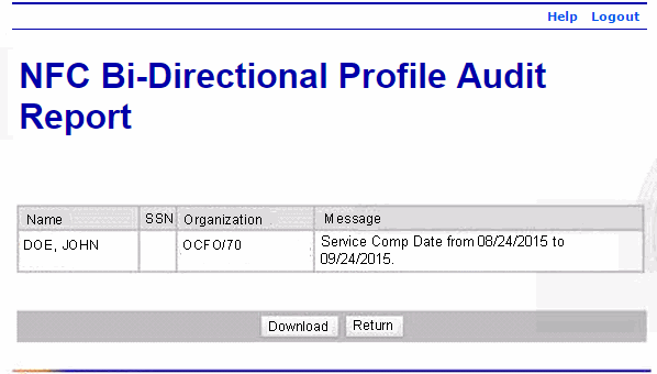NFC Bi-Directional Profile Audit Report