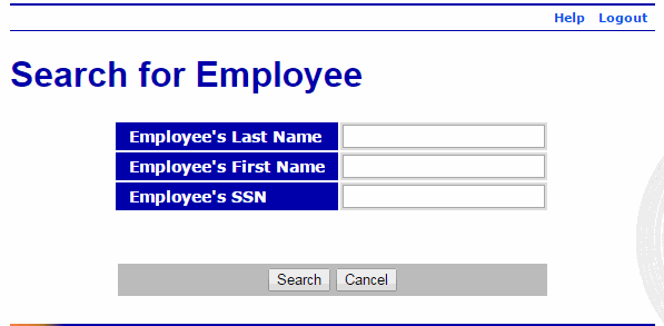 Search for Employee Page