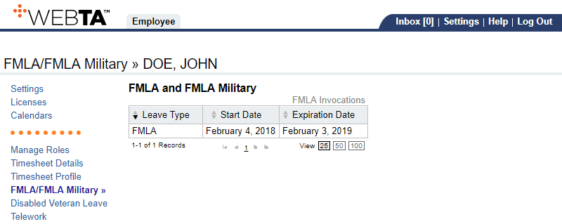 FMLA FMLA Military Page