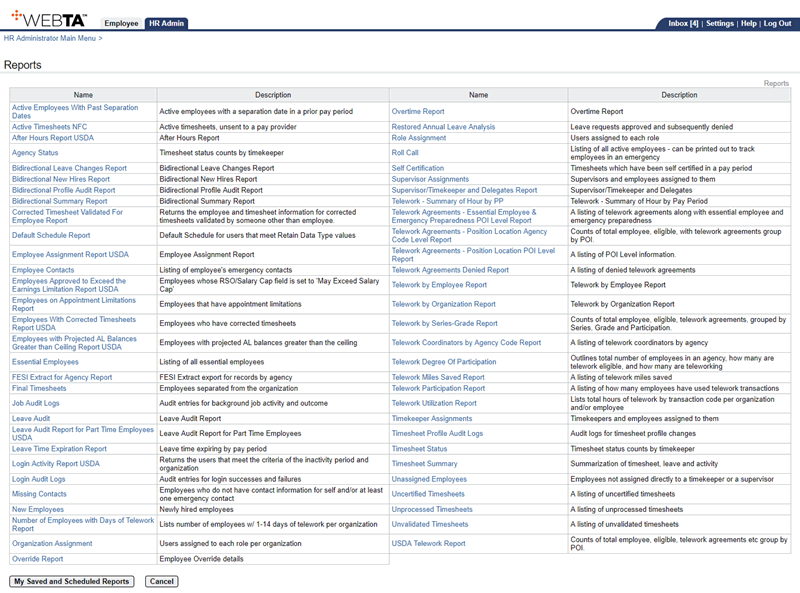 Reports Page