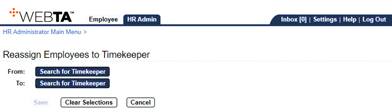 Reassign Employees to Timekeeper Page