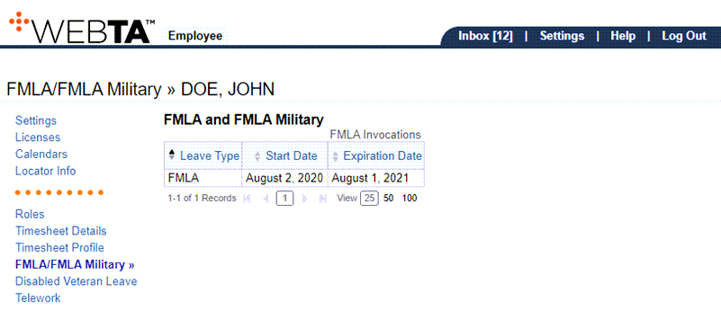FMLA/FMLA Military Page