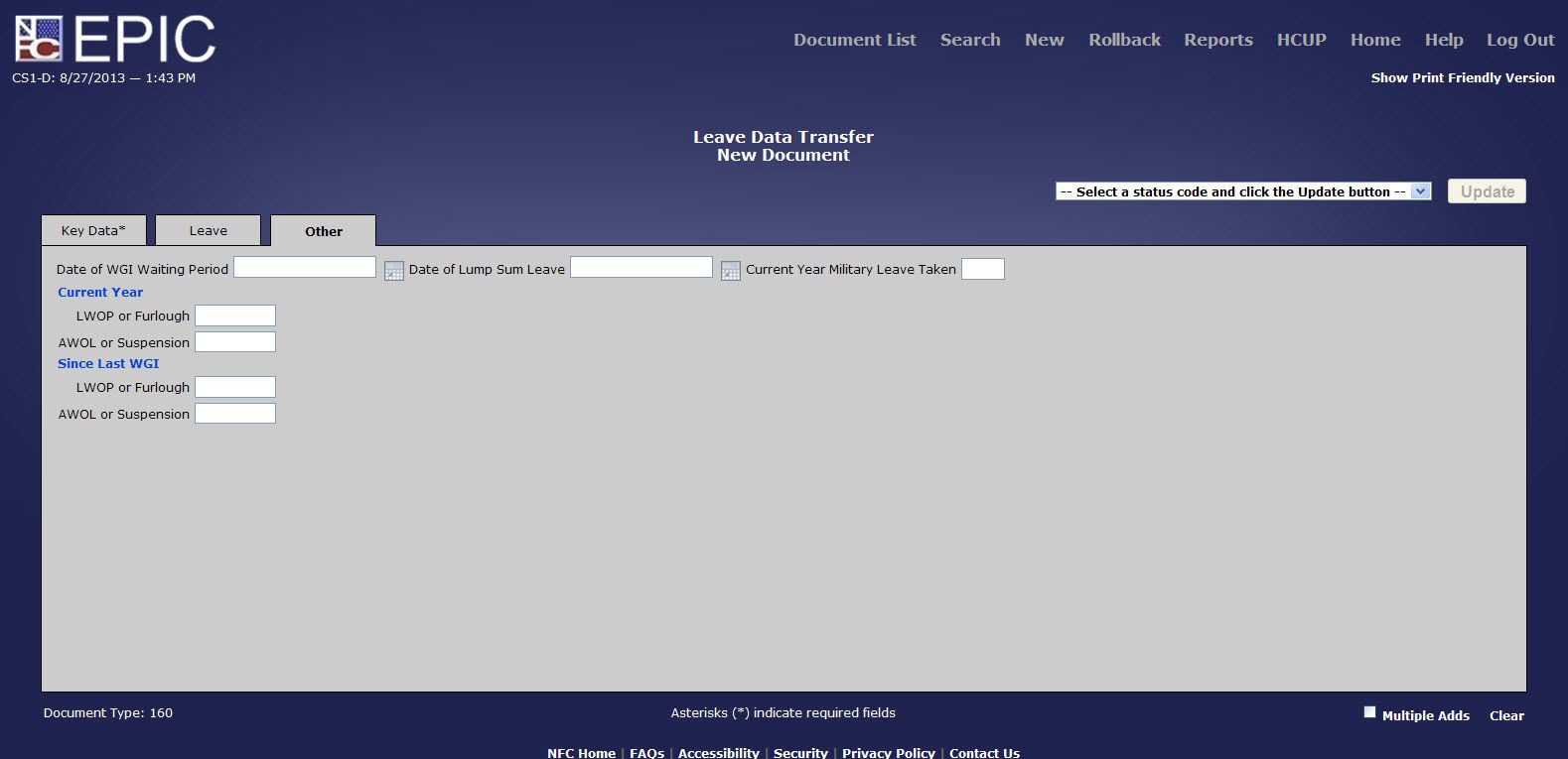 Leave Data Transfer - Other Tab