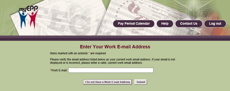 Enter Your Work E-mail Address Page