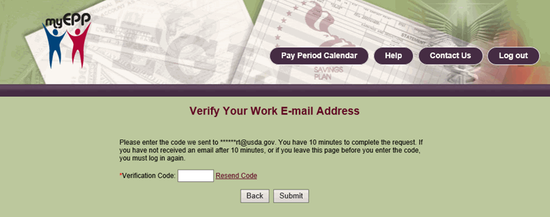 Verify Your Work E-mail Address Page