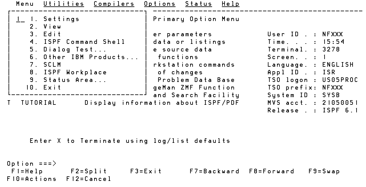 Menu Action Bar Options