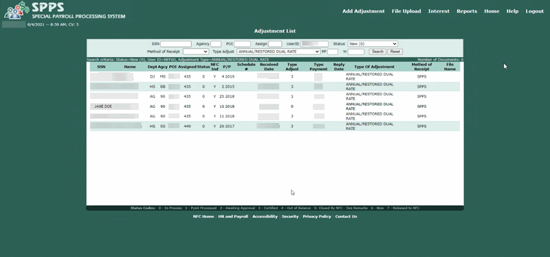 Annual Restored Dual Rate Search Page