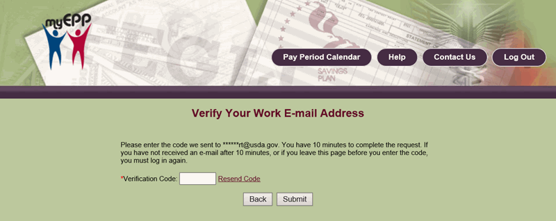 Verify Your Work E-mail Address Page - Verification Code Entry